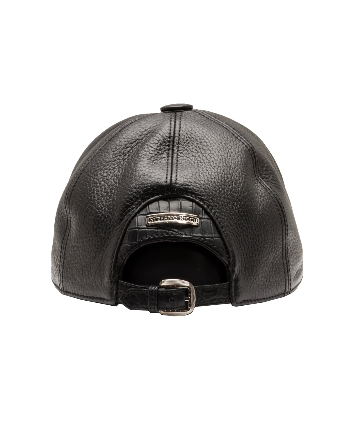 Leather Cap with Crocodile Brim